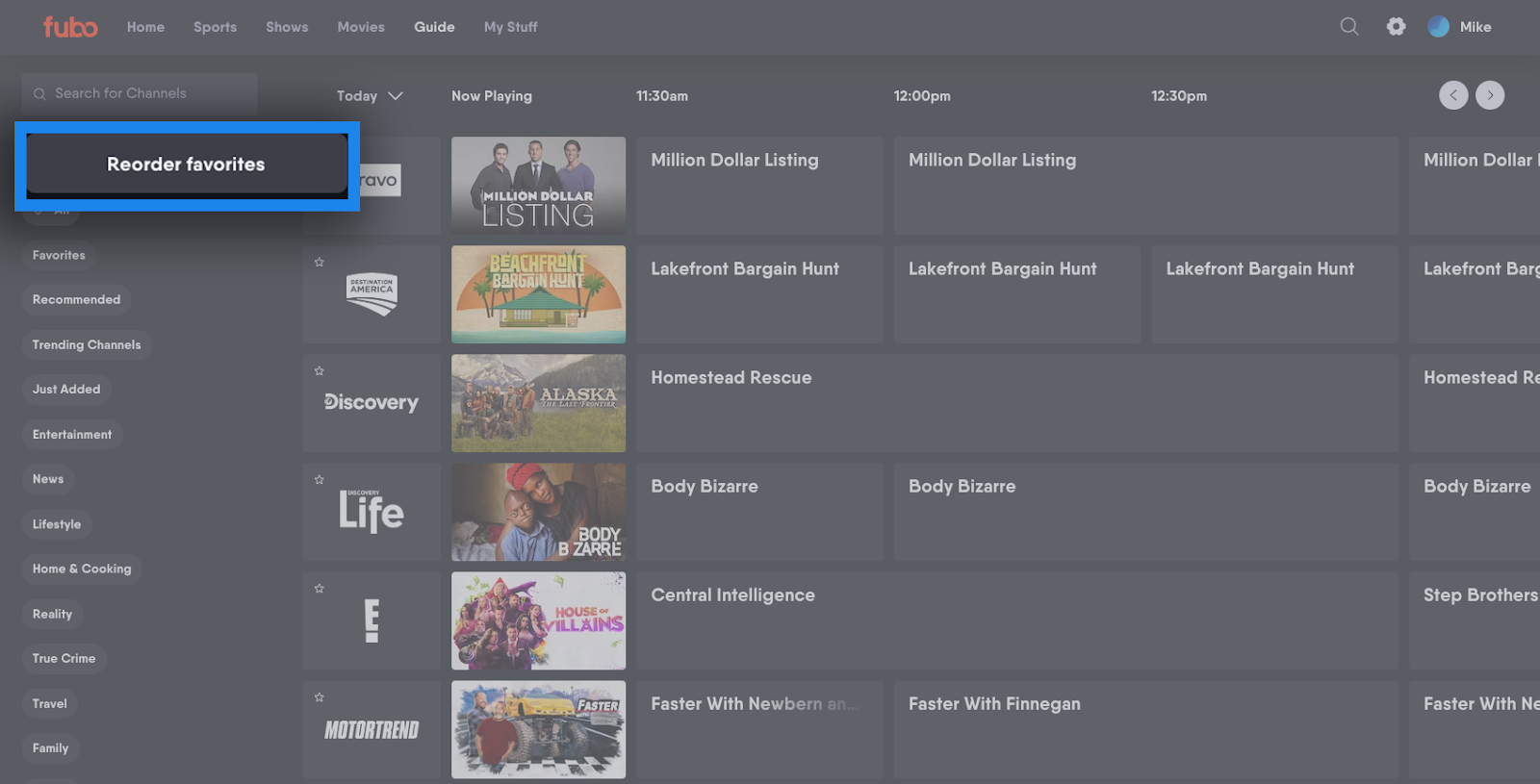 How do I use the Fubo channel guide? – Help Centre