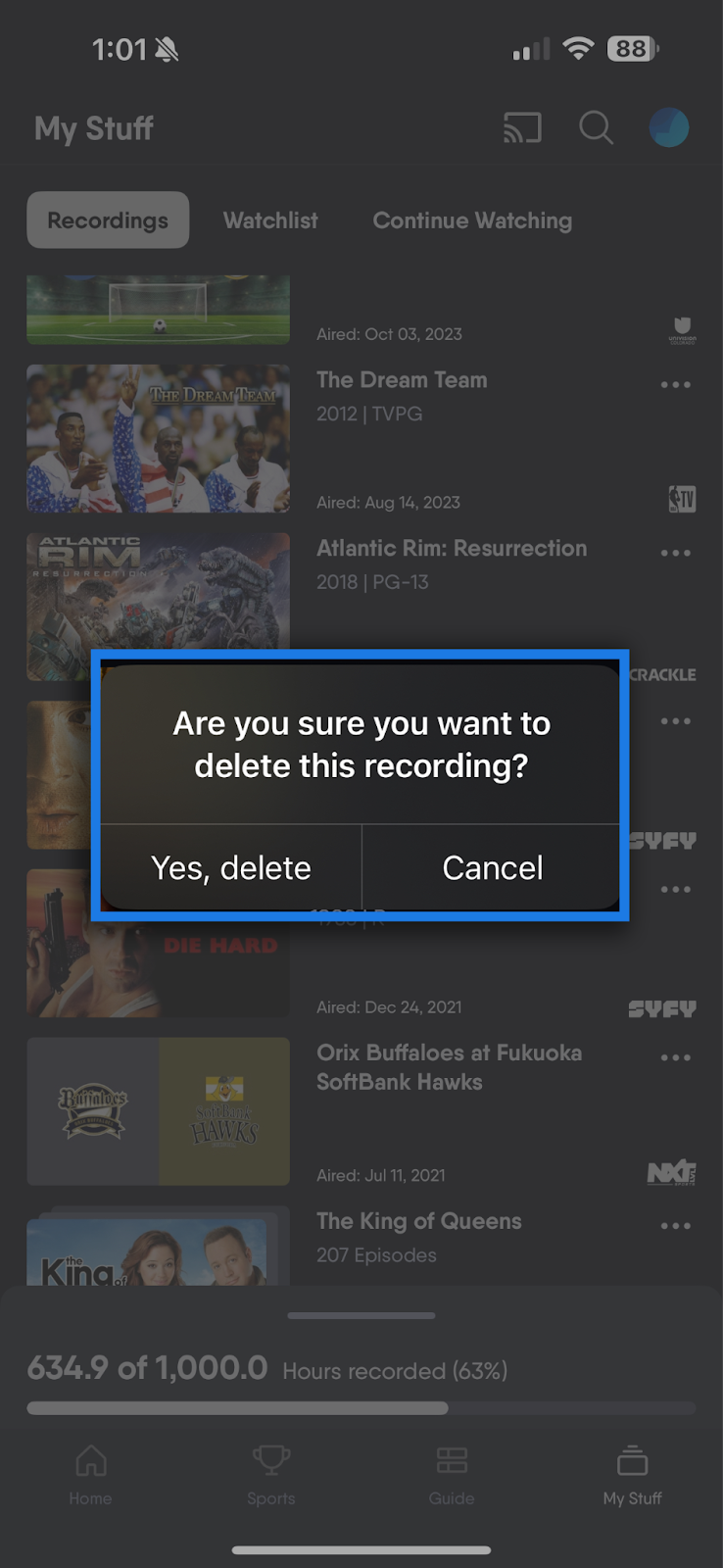 How do I delete recordings from Cloud DVR? Help Center