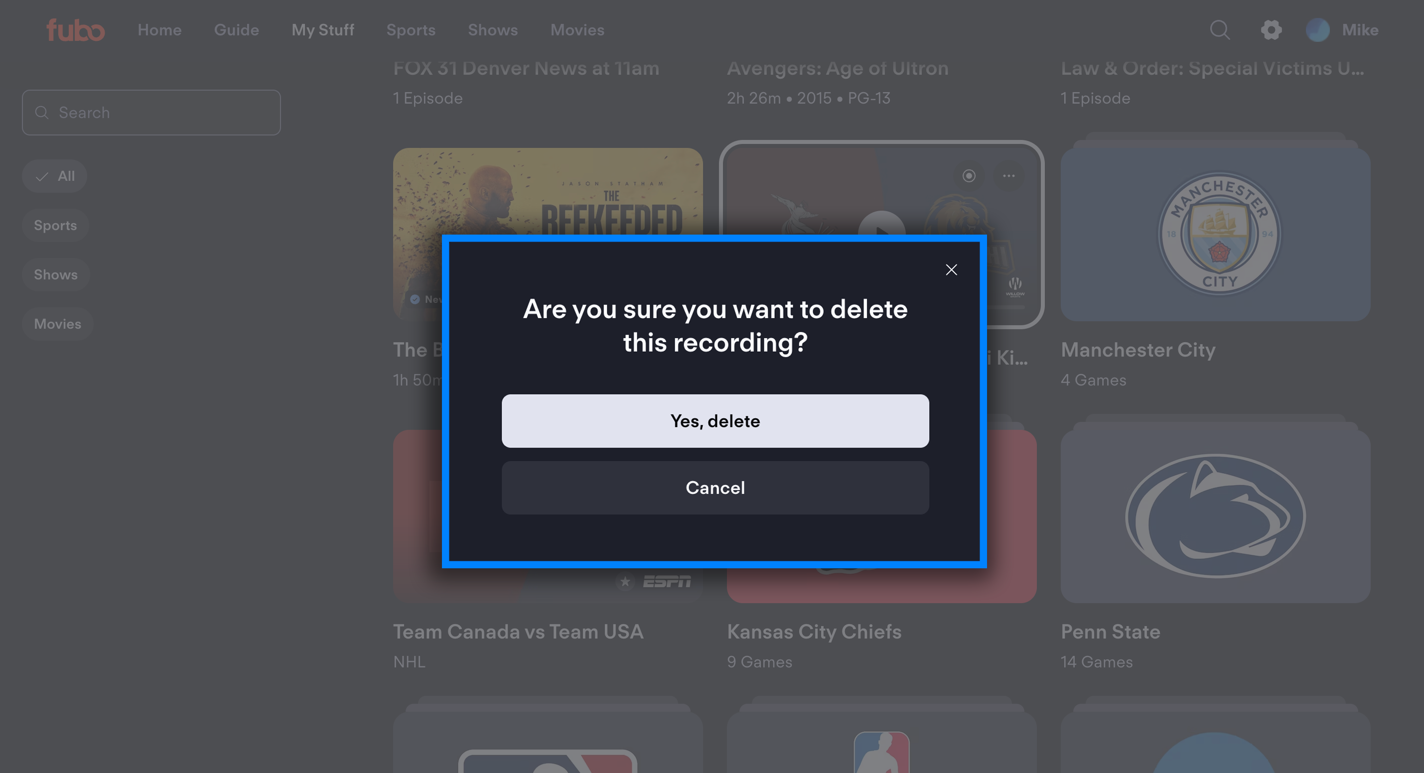 How do I delete recordings from Cloud DVR? Help Center