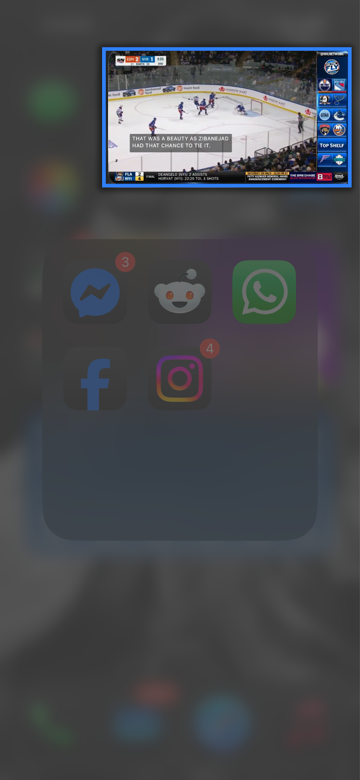 the video player has been moved to the upper-right corner of the mobile device screen