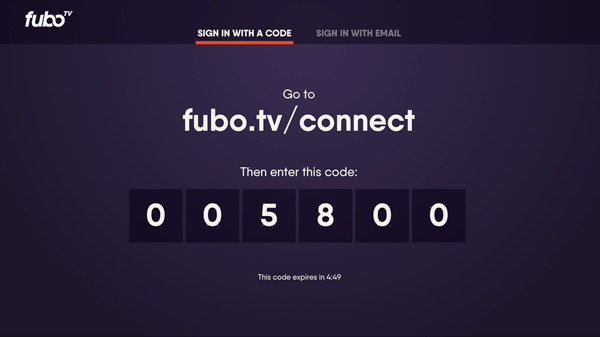 fubo code connect