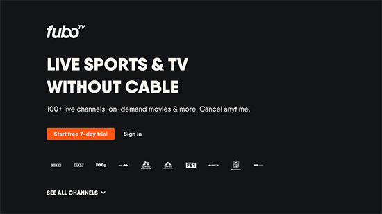 fubotv sign up free trial