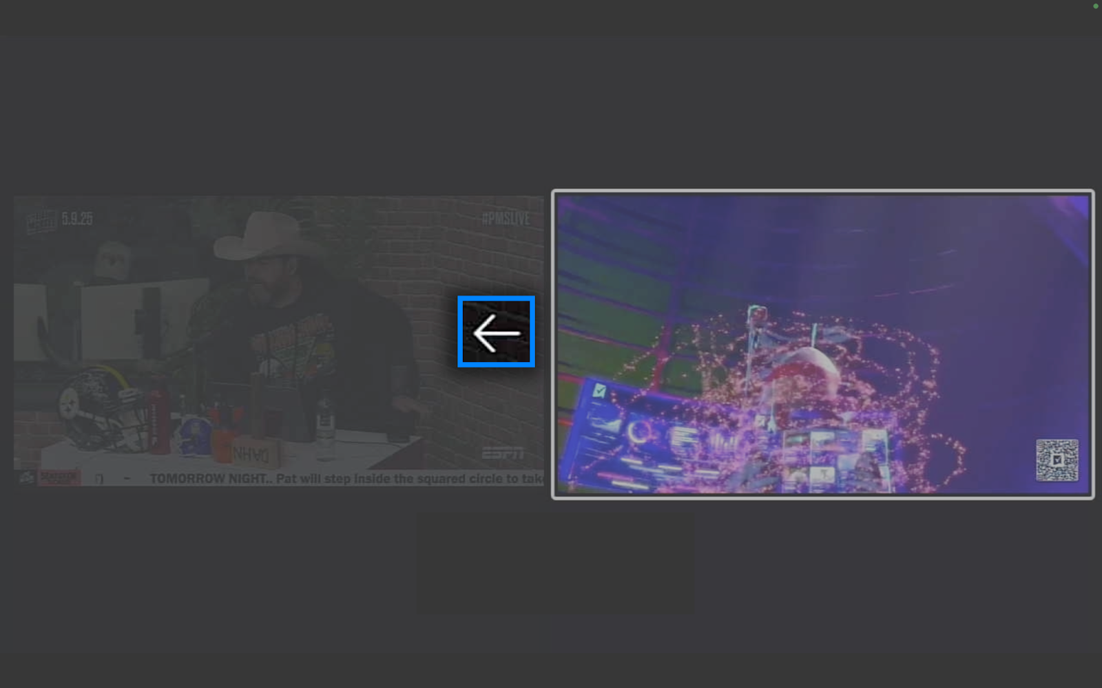 Use the arrow keys on your remote to re-position a view